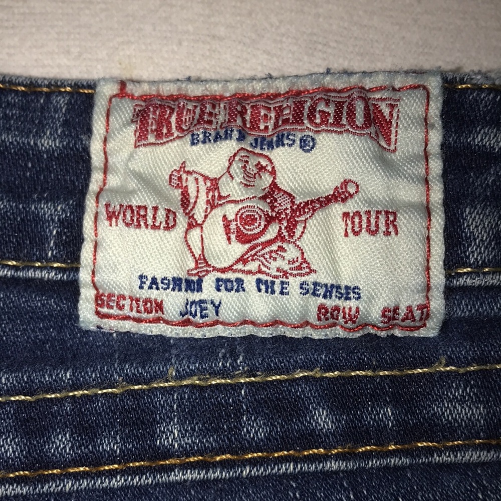 True religion jeans shorts button pockets  zippered size 28 - Picture 10 of 15